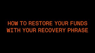 How to restore your Ledger accounts with your recovery phrase [upl. by Anerom]