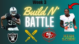 Week 3 Top NFL PLAYS  Build N Battle  DK Lineup Build amp Underdog BR [upl. by Latreece]