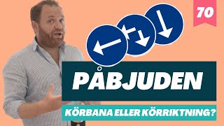 Påbjuden körbana amp påbjuden körriktning  10 körkortsfrågor [upl. by Aenel]