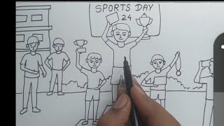 How to draw prize distribution बक्षीस वितरण समारंभ Memory drawing [upl. by Choo]