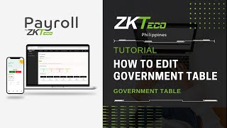 ZKPayroll  Government Table  How to Edit [upl. by Trenton]