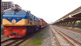 CONTAINER GOODS Train 🌴 Bangladesh Railway BD iNFiRU [upl. by Notak]