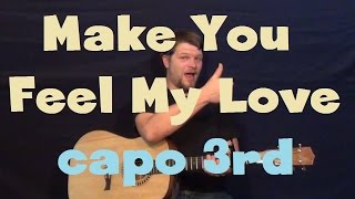 Make You Feel My Love GLEE CAST Easy Guitar Lesson Strum Chord How to Play [upl. by Tsenrae]