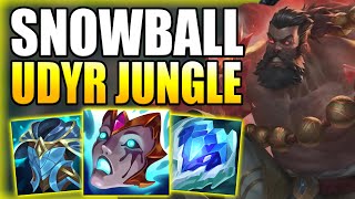 HOW TO PLAY UDYR JUNGLE amp SNOWBALL YOUR SOLO Q GAMES FOR WINS  Gameplay Guide League of Legends [upl. by Mclaurin]