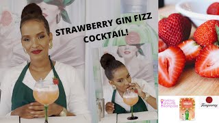 Tanqueray Tuesdays STRAWBERRY GIN FIZZ COCKTAIL TUTORIAL [upl. by Mairym912]