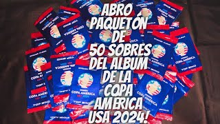 ABRO PAQUETÒN DE 50 SOBRES DEL ALBUM DE LA COPA AMERICA USA 2024 TOP BINO [upl. by Annorah]