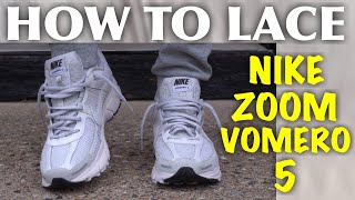 How To Lace Nike Zoom Vomero 5 BEST 4 WAYS [upl. by Yuk865]