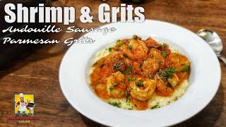 Smothered Shrimp and Grits  BreakfastwithAB [upl. by Asher]