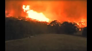 2009 Victorian Firestorm with Tornado  filmed by Jim Baruta [upl. by Leribag]