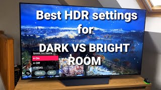 LG CX BX DARK ROOM VS BRIGHT ROOM PERFORMANCE  AC VALHALLA [upl. by Nats]