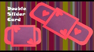 pull tab slider card tutorial how to make double slider cardwindow slider card diy [upl. by Palestine]