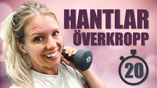 20 minuter HANTLAR ÖVERKROPP effektiv träning  NOFILTER  quotträna med mig när jag tränar självquot [upl. by Nilrev]