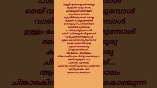 കുപ്പിവളകൈയാൽ മെല്ലെ Minnaram movie song lyrics shorts [upl. by Maureene]