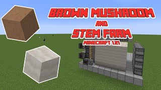 Simple Brown Mushroom and Stem Farm Tutorial for Minecraft 121 120 119 118 [upl. by Arocet]