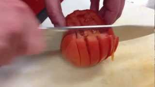 How to dice a tomato correctly  chef [upl. by Uah]