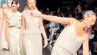 Model falls on the runway  Paris Fashion Week [upl. by Sum]