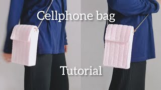 Phone bag tutorial  plastic canvas bag tutorial [upl. by Nahij]