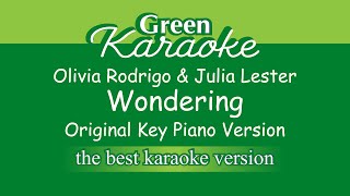 Olivia Rodrigo Julia Lester  Wondering Karaoke  Piano Version [upl. by Ellette682]