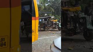 School Bus Auto Accident Video Kerala shortfeed school bus accident shortvideo [upl. by Eittol136]