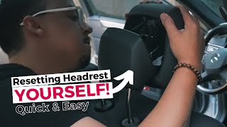 Headrest Reset Mercedes Resetting deployed W212 EClass headrest BIG MONEY SAVER [upl. by Yleoj464]