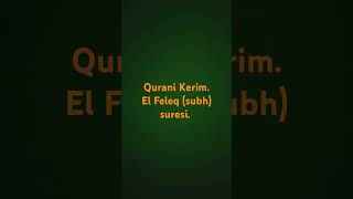 Qurani Kerim Feleq subh suresi [upl. by Auqemahs404]