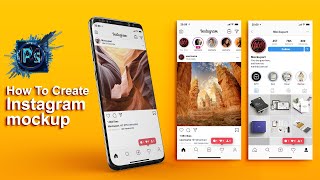 How to Make a PSD Instagram Mockup  Photoshop Mockup Tutorial [upl. by Attenrad]
