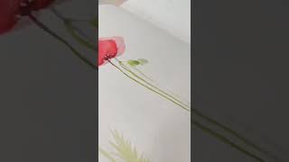 Comment faire un coquelicot à laquarelle short  Work in progress [upl. by Crispas650]