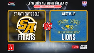 SCHSH Varsity Hockey  St Anthonys Friars vs West Islip Lions [upl. by Anaiq]