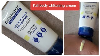 dermdoc kojic acid and squalane body brightening cream review in Tamil [upl. by Nnylamme]