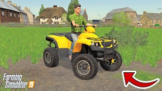 GLIDING OVER THE LAND WITH THE QUAD BIKE  Chellington Farm FS19  Episode 28 [upl. by Lasorella]