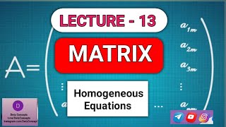 Solution of Homogeneous Equation [upl. by Danit]