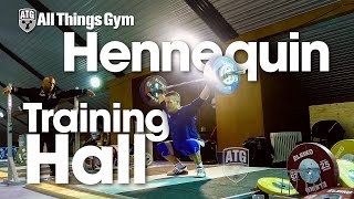 Benjamin Hennequin Training Hall 2015 European Weightlifting Championships [upl. by Kylah]