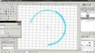 Text Along Path  GIMP 28 Tutorial For Beginners [upl. by Claudianus118]