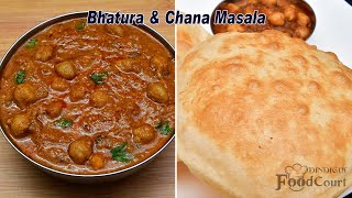 Chana Masala Bhatura Recipe Chole Bhature Recipe [upl. by Dallman]