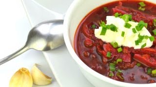 Vegetarian Borscht Борщ  Authentic Russian Beet Soup Recipe [upl. by Herschel]