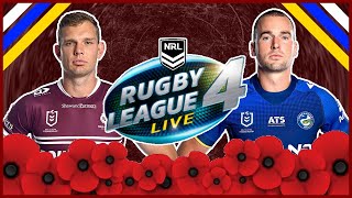 MANLY SEA EAGLES SMASH THE PARRAMATTA EELS FOR ANZAC ROUND RLL4 ROUND 8 [upl. by Grizelda169]