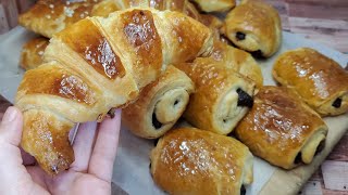 كرواسون و بان او شوكولا بكامل اسرارو croissant et pain au chocolat [upl. by Gula]