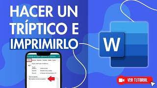 Cómo HACER UN TRÍPTICO en Word Diseñar Brochure Folleto o Tríptico  📃 Imprimirlo Fácilmente 🖨️ [upl. by Atina]