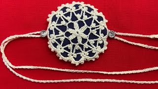 Collar largo o colgante hecho en crochet🙂  Crochet pendant 🙂 [upl. by Leila136]