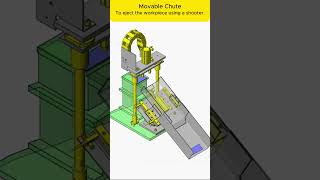 Movable Chute 3dcad machine mechanism mechanicalmechanism mechanicaldesign cad solidworks [upl. by Ailec]