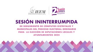 Sesión Ininterrumpida de Seguimiento de Cómputos Distritales y Municipales 2024 2ª Parte [upl. by Ethelstan]