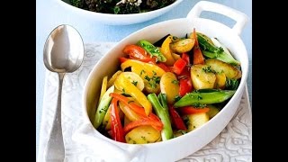 سلطة البطاطس الحارة salade de pomme de terre piquante HOT POTATO AND PEPPER SALAD [upl. by Bluefield]