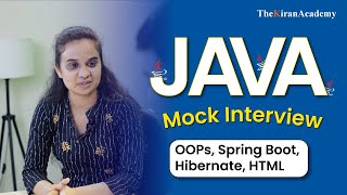 Java Interview Question  One Of The Best Mock Interview For Freshers  Kiran Sir [upl. by Hancock]