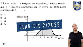 EEAR CFS 22025  Ao analisar o Polígono de Frequência pode‐se concluir que a frequência [upl. by Ahsael898]