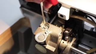 SERVICE VIDEO  Dürkopp Adler cl 867  Basic settings hook middle part opener VERSION 2 [upl. by Malkah]