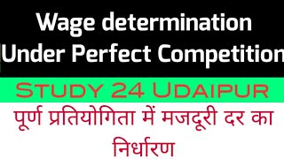 Wage determination under Perfect Competition  पूर्ण प्रतियोगिता में मजदूरी दर निर्धारण [upl. by Saixela]