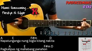 Alumni Homecoming  Parokya Ni Edgar Guitar Cover With Lyrics amp Chords [upl. by Eerahc]