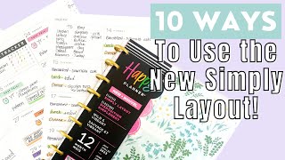 10 Ways to Use the New Simply Layout From the Happy Planner  Walmart Exclusive Planner [upl. by Bettye529]