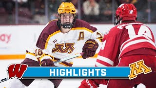 Wisconsin at Minnesota  Highlights  Big Ten Hockey  Oct 26 2023 [upl. by Dom]