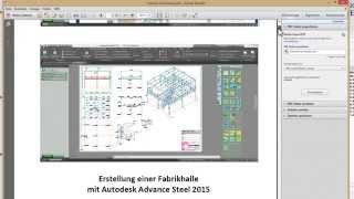 Erstellen einer Fabrikhalle mit Autodesk Advance Steel  Schritt 09 [upl. by Ahsiliw868]